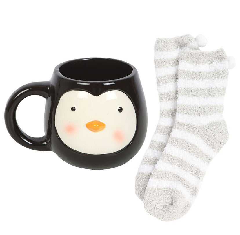 Penguin Mug & Socks Set