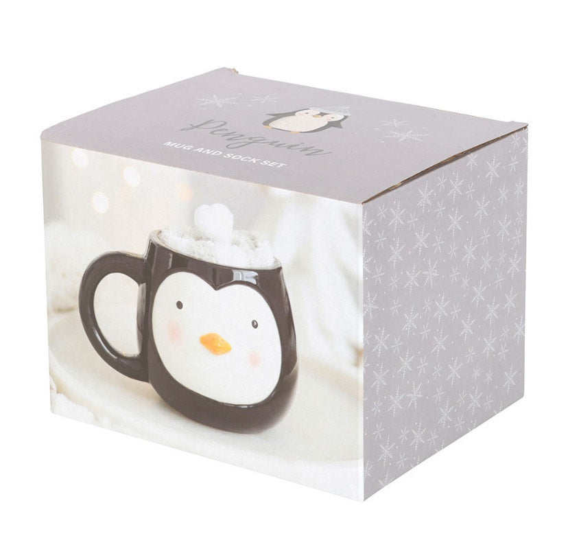 Penguin Mug & Socks Set